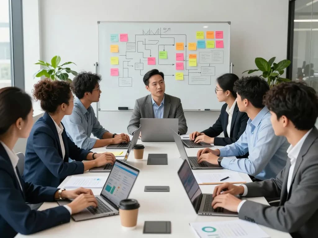 Dynamic team collaboration in a modern office showcasing wps官网 solutions for effective business strategies.