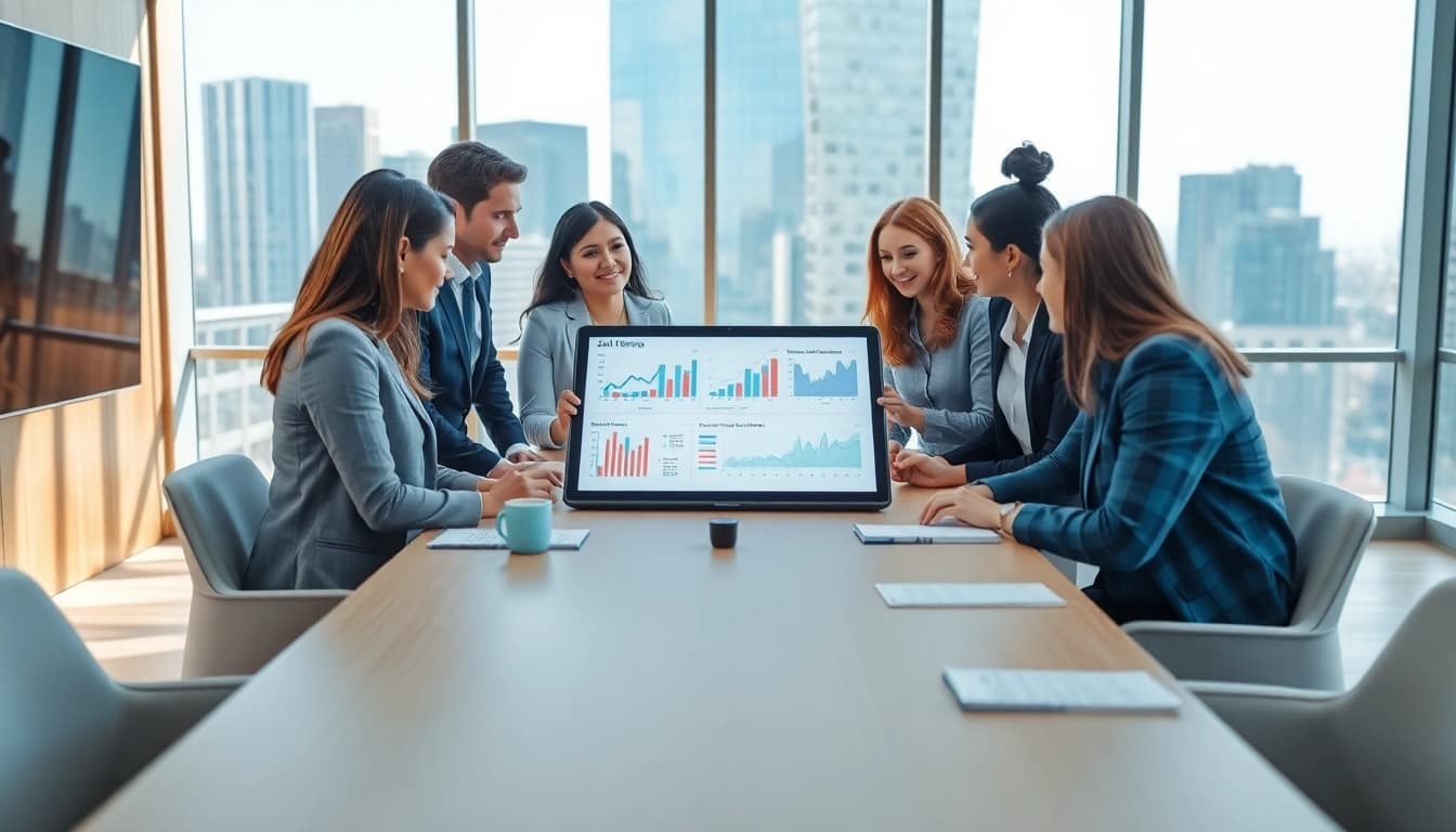 Enhance your knowledge of SME AI consulting services through a business meeting showcasing innovation and collaboration.