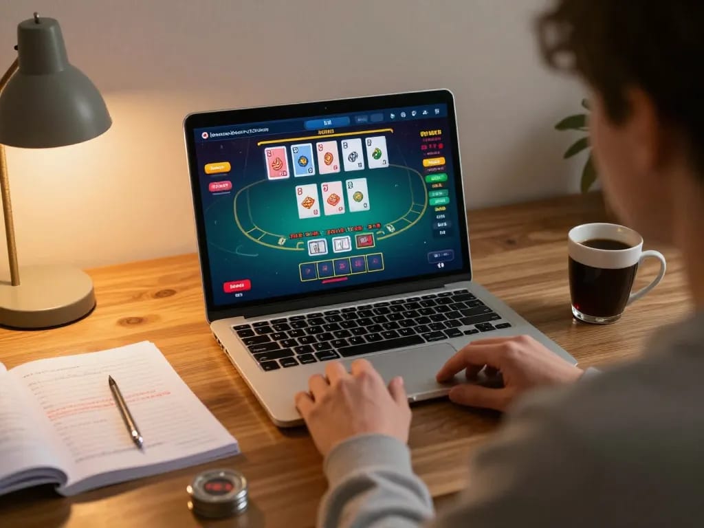Player enjoying live dealer blackjack on go88, focused on cards and gameplay from home.