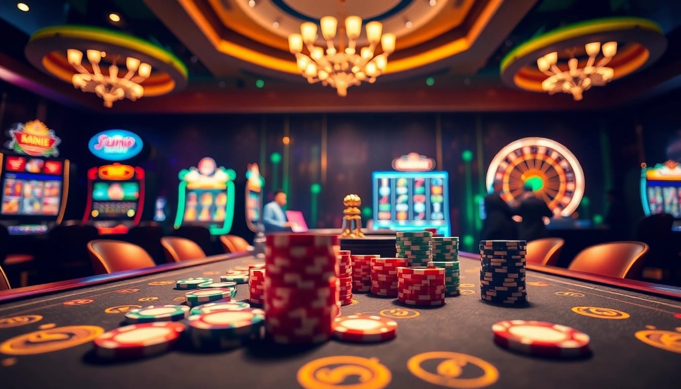 Experience the thrill of online gambling at Trang chủ GG88 with vibrant casino tables and exciting gaming action.