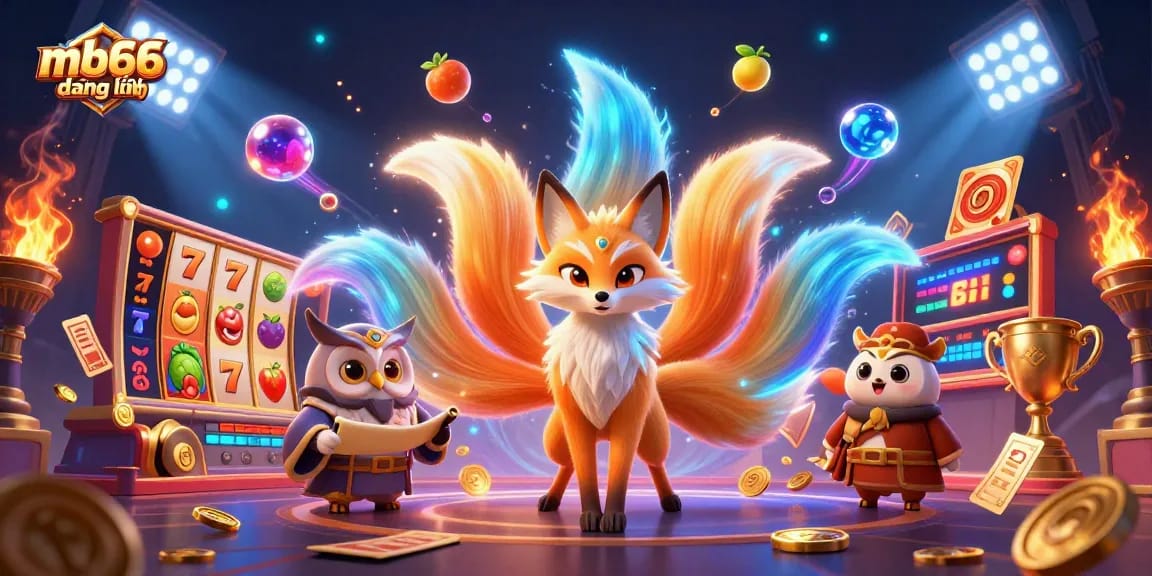 Spin to win with mb66 đăng nhập in a colorful casino world full of vibrant gaming elements.