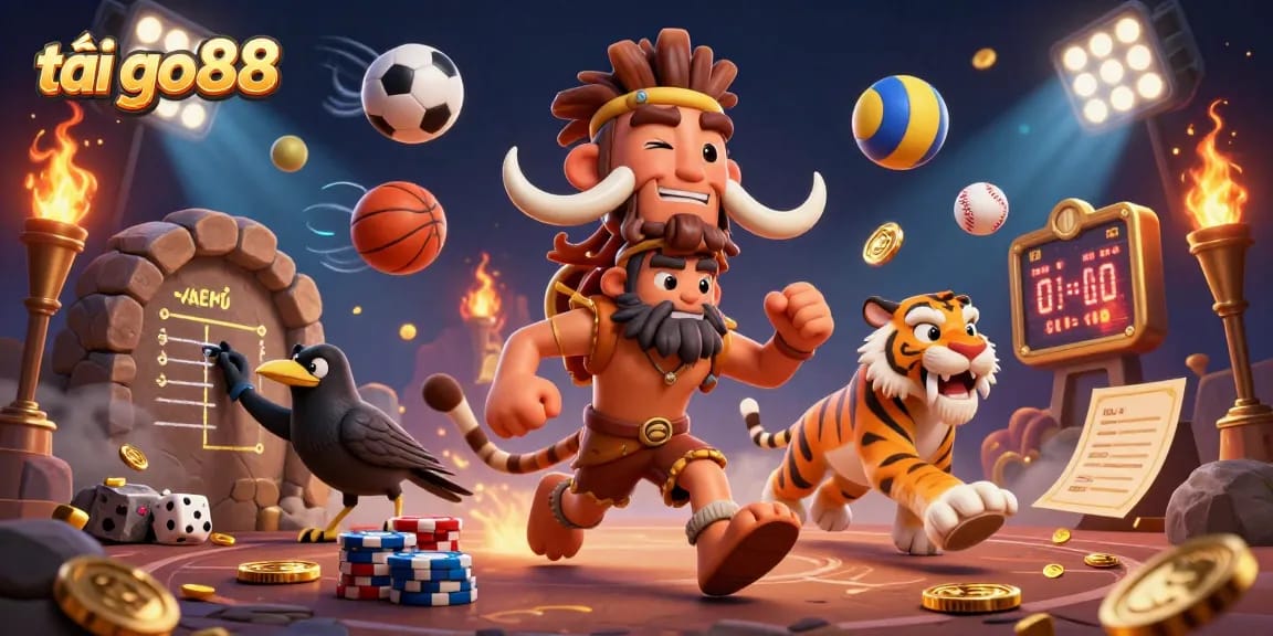 Tải go88 to enjoy exciting prehistoric casino action with 3D cartoon characters.