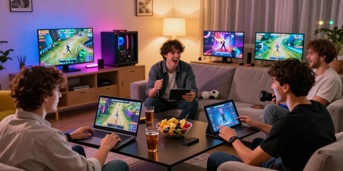 Engaged players enjoying CM88's vibrant online gaming experience in a lively social setting