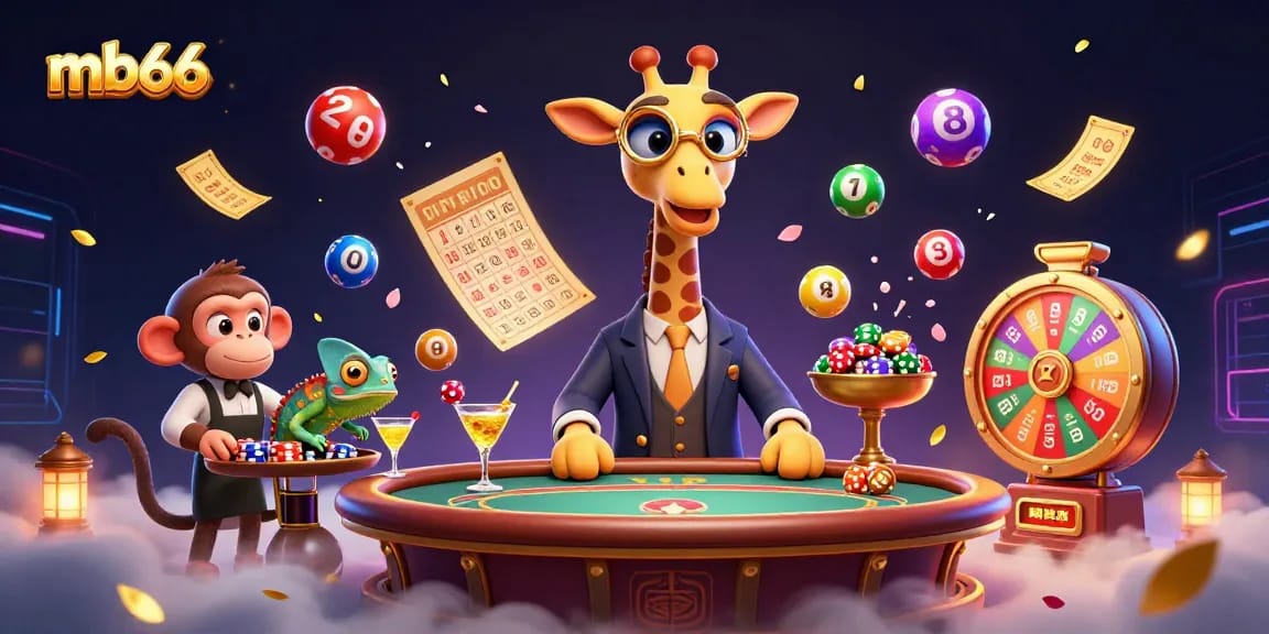 Experience thrilling gaming action at mb66, where the fun is represented with colorful lottery elements.