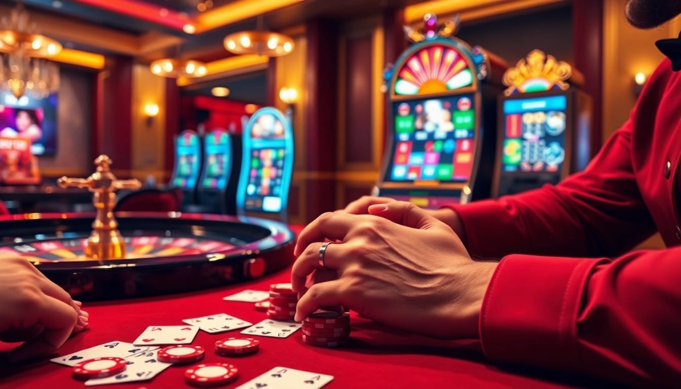Experience the thrill of high-stakes gambling with https://bem88.com at a luxurious casino table.