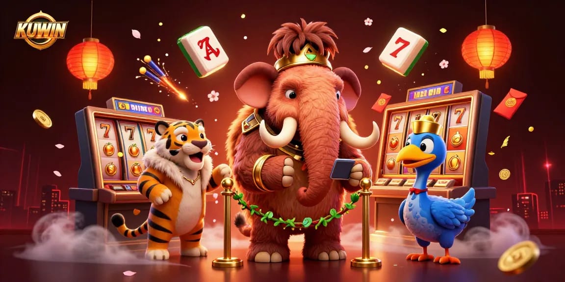 Experience top-tier gaming at KUWIN with this vibrant casino scene illustrating excitement and luxury.