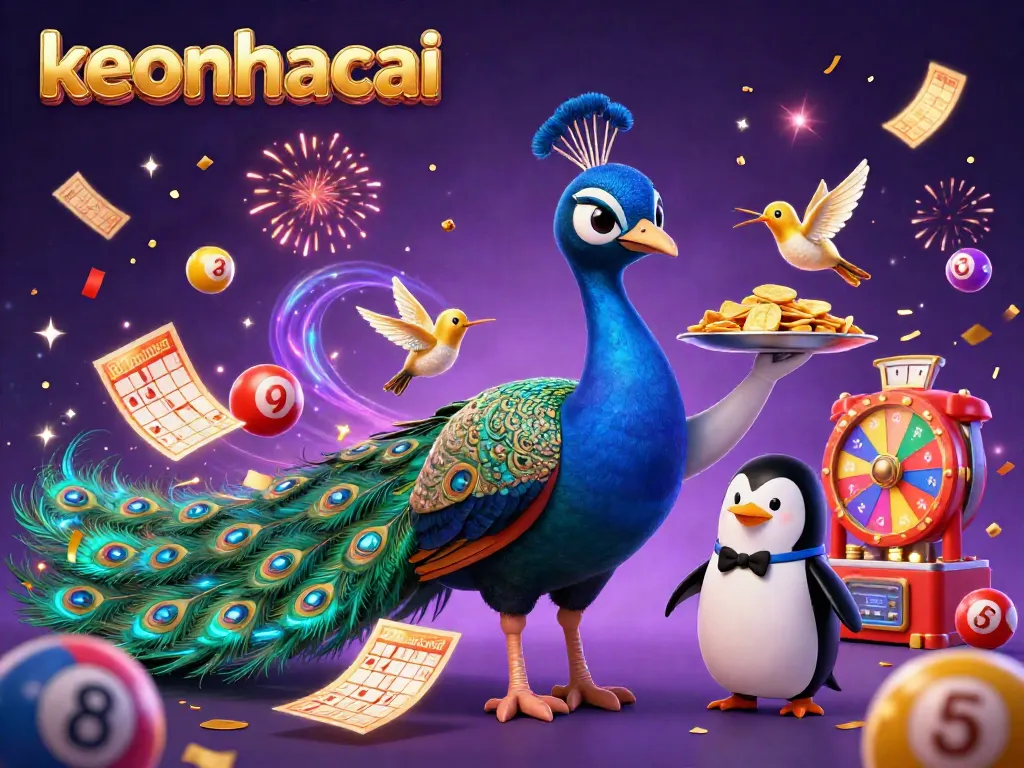 Engage with keonhacai through vibrant casino-themed characters and dynamic gaming elements.