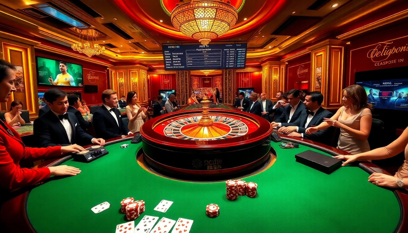 Experience the excitement of sports betting at https://keobongda2.vip/ with a vibrant casino atmosphere featuring a roulette wheel.